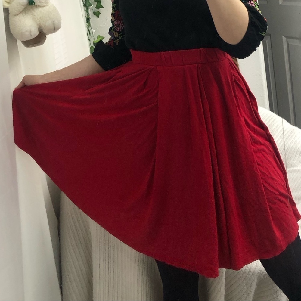 Red Circle Skirt View 3